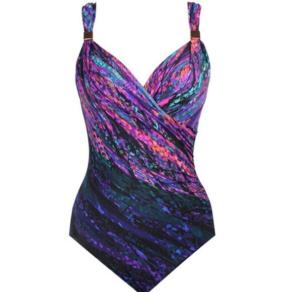 MiracleSuit One Piece Swimsuit Womens Size 16 Mood Ring Siren Flattering Fit NWT - Picture 12 of 14